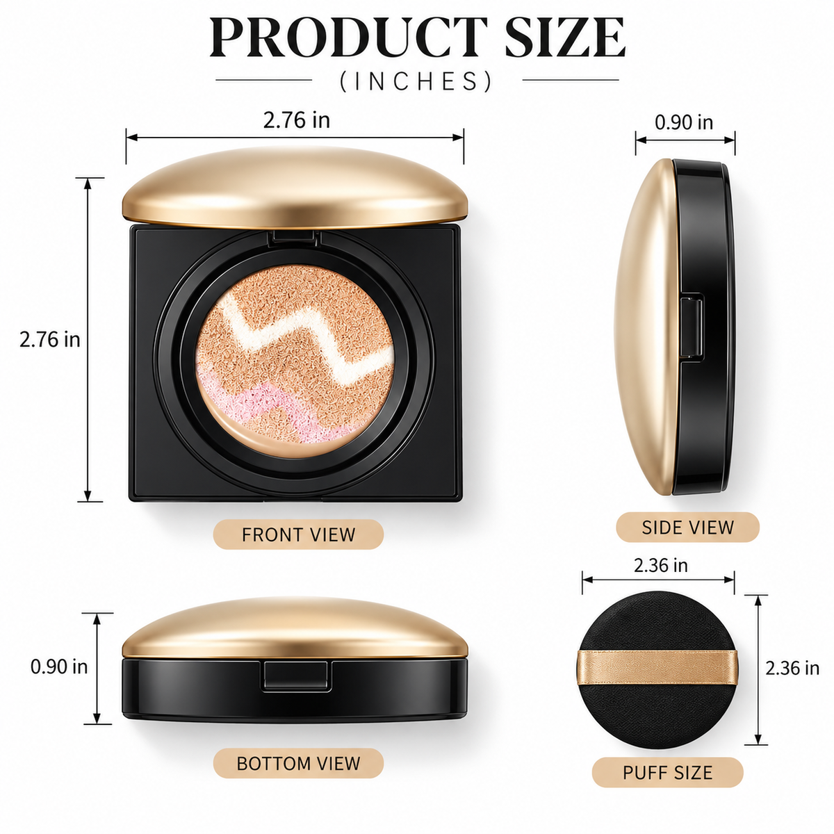 Air Cushion Foundation Compact – Lightweight Buildable Base Makeup for a Smooth Natural-Looking Finish