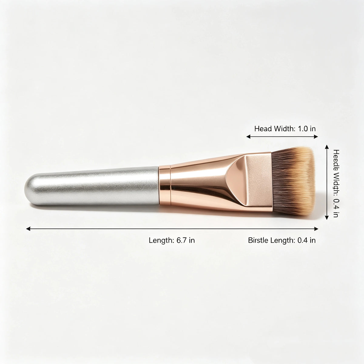 Angled Flat Foundation Makeup Brush for Face Cosmetic Application