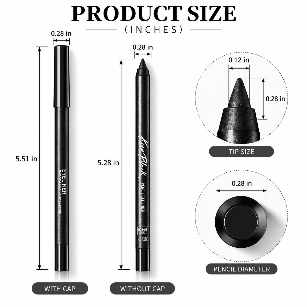 Waterproof Gel Eyeliner Pencil – Smooth Precision Eye Makeup for Defined and Natural-Looking Lines