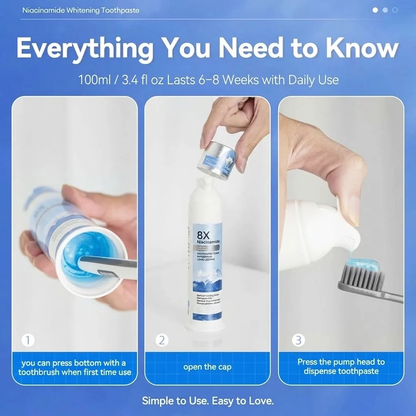 Niacinamide Foaming Toothpaste 8X