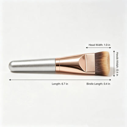 Angled Flat Foundation Makeup Brush for Face Cosmetic Application