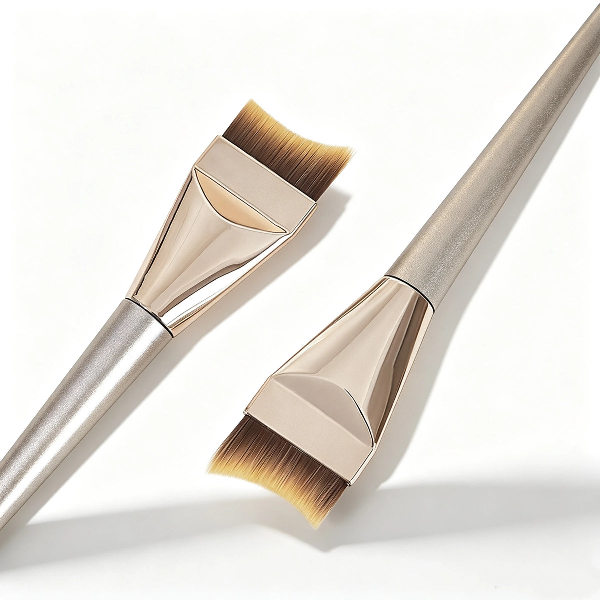 Angled Flat Foundation Makeup Brush for Face Cosmetic Application