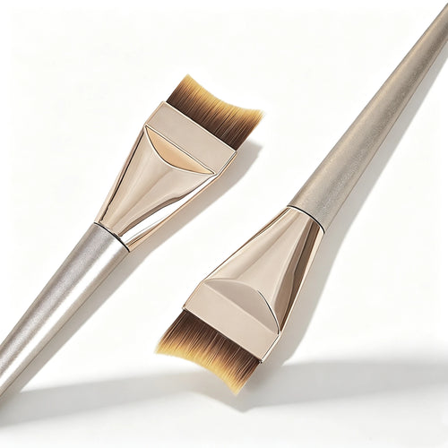 Angled Flat Foundation Makeup Brush for Face Cosmetic Application
