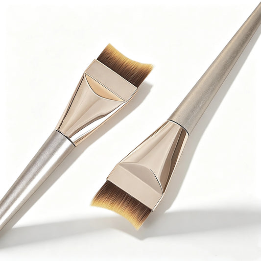 Angled Flat Foundation Makeup Brush for Face Cosmetic Application